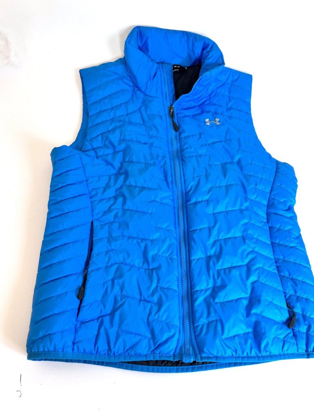 Under Armour Vest Puffer Coldgear Reactor Blue Zip Up Jacket Women's Medium